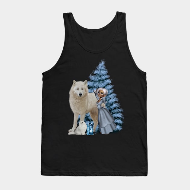 Wonderful polar wolf and fairy Tank Top by Nicky2342